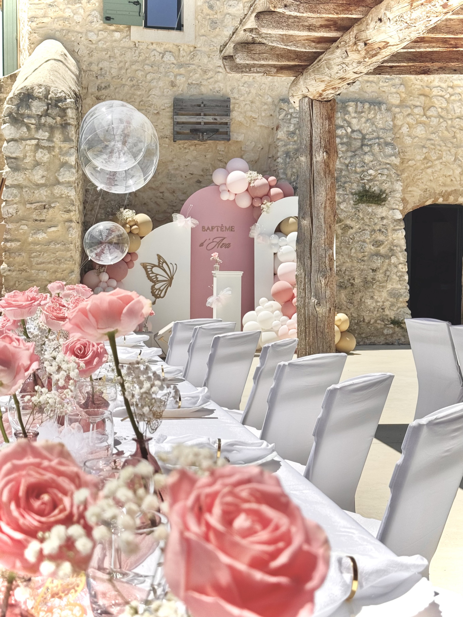 Baptême à Aix-en-Provence — décoration par Décore tes rêves